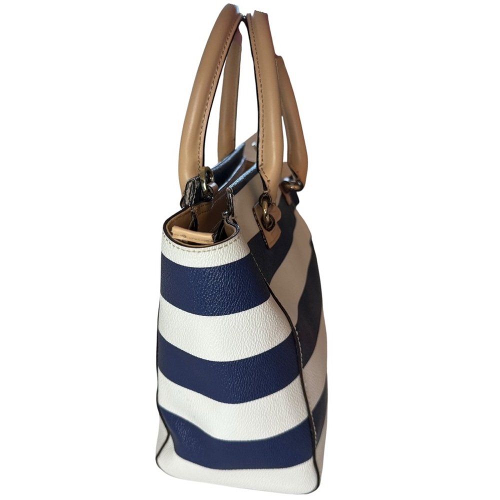 Kate Spade Blue and White Striped Camryn Wellesley Satchel - Picture 4 of 11